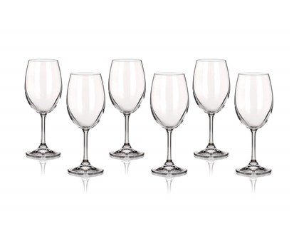 BANQUET CRYSTAL Sada sklenic na bl vno LEONA 340 ml, 6 ks, OK