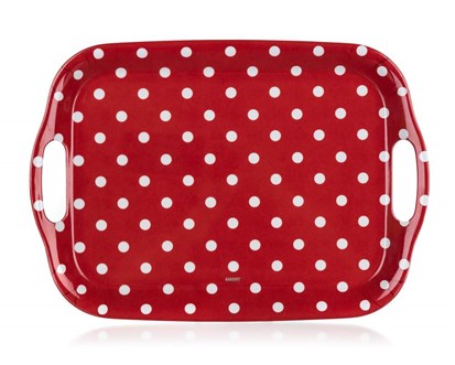 BANQUET Tc s uchy melaminov DOTS 36 x 25,5 cm, erven