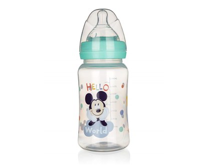 Lhev plastov se silikonovm dudlkem MICKEY 240 ml