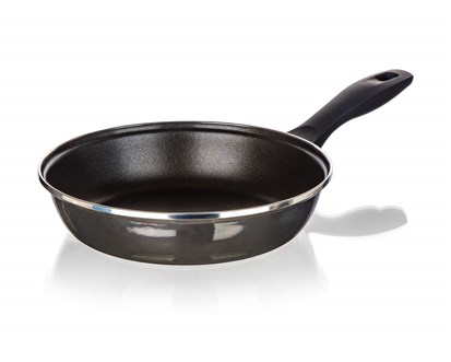 BANQUET Pnev smaltovan METALLIC Black 24 cm, s nepilnavm povrchem