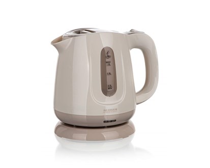 ACTIVER Konvice plastov BETHY 1,0 l, 900-1100W, oton o 360st., blo-moka