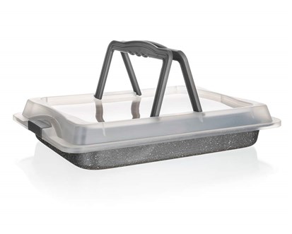 BANQUET  Plech s nepilnavm povrchem GRANITE 42 x 29 x 4,5 cm, s vkem