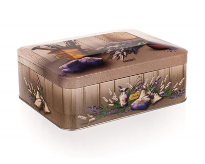 BANQUET Plechovka LAVENDER 20 x 15,5 x 8 cm, box na aj