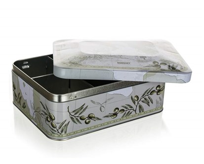 BANQUET Plechovka / box na aj OLIVES 20 x 15,5 x 8 cm