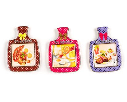 BANQUET Sada magnetek BREAKFASTS, 3 ks, mix dekor