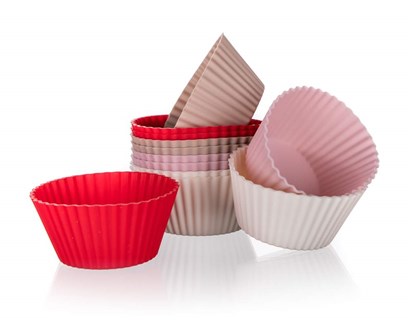 BANQUET  Sada silikonovch kok CULINARIA Red 6 cm, 12 ks