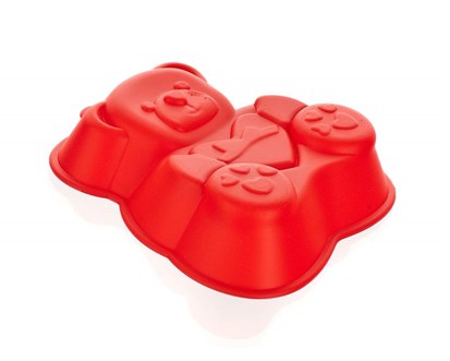 BANQUET Forma silikonov CULINARIA Red 14,2 x 12,3 x 3,5 cm, medvdek