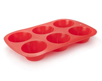 BANQUET Forma na 6 muffin silikonov CULINARIA Red 27,5 x 18 cm