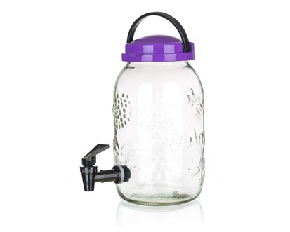 RENGA Zsobnk sklenn s ventilem CARMEN 5l