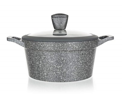 BANQUET Kastrol s neplnavm povrchem GRANITE 20 cm, stkan dno, poklice
