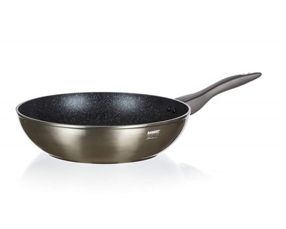 BANQUET Pnev WOK s nepilnavm povrchem METALLIC PLATINUM 28 x 7,8 cm