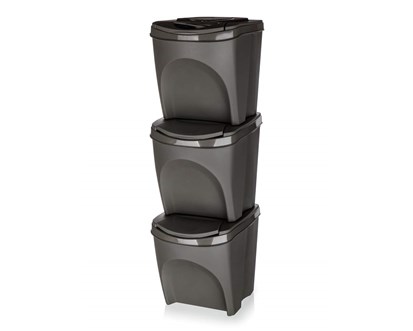 PROSPERPLAST Sada odpadkovch ko SORTIBOX 25l, 3 ks, ed kmen