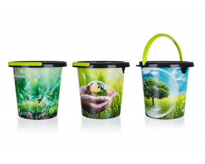 BRILANZ Kbelk plastov ECO 5 l, mix dekor