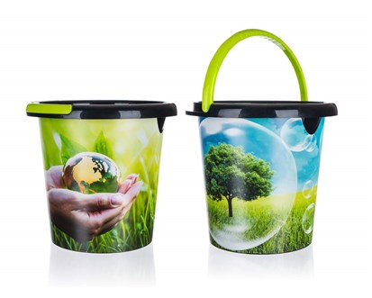 BRILANZ Kbelk plastov ECO 10 l, mix dekor