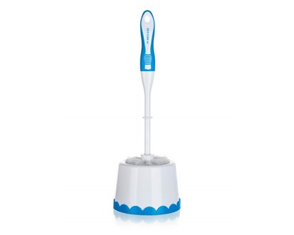 BRILANZ WC Souprava EXCLUSIVE 40 cm, s mkenou TPR rukojet, blo-svtlemodr