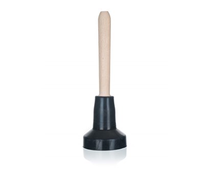 BRILANZ Zvon gumov 30 cm, s devnou rukojet