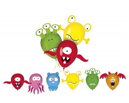 BANQUET Balonky nafukovac latexov MY PARTY Monsters, 6 ks