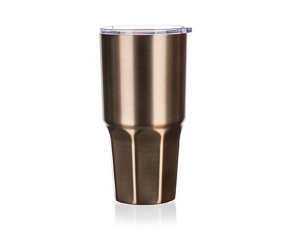 BANQUET Hrnek cestovn dvoustnn BRAVO 500 ml, zlat