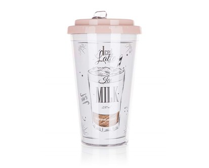 BANQUET Hrnek cestovn dvoustnn COFFEE 500 ml, Iced latte