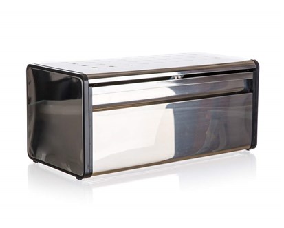 BANQUET Chlebnk nerezov QUADRA 39,5 x 20,5 x 18 cm, ern lem