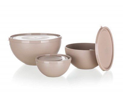 BANQUET Sada plastovch misek s vkem CULINARIA 0,2 / 0,6 / 1,2 L, 6 dl, hnd