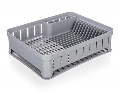BANQUET Odkapva na ndob plastov myKITCHEN Color 40 x 31 x 12 cm, ed silver