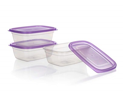 SUPER VALUE Sada plastovch dz SUPER VALUE 1,25 l, 3 ks, fialov