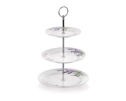 BANQUET Stojan na cukrov porcelnov LAVENDER, 3patrov, OK