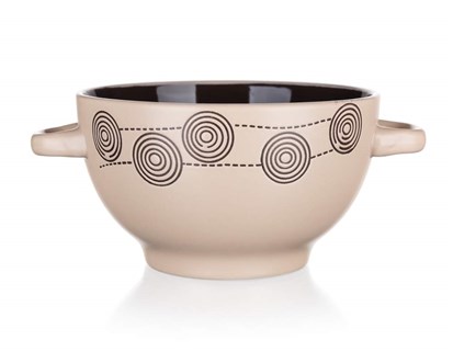 BANQUET Miska keramick s uchem SPIRLA 660 ml, krmov