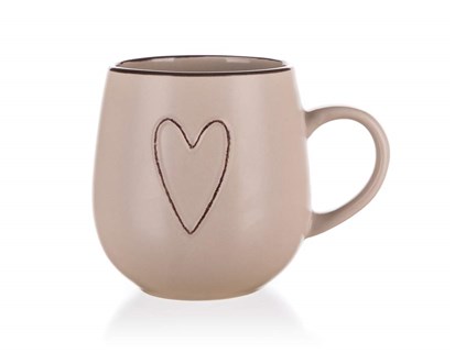 BANQUET Hrnek keramick HEART 500 ml, bov