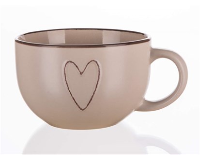BANQUET Hrnek keramick jumbo HEART 730 ml, bov