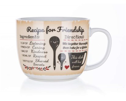BANQUET Hrnek keramick polvkov RECIPE FOR FRIENDSHIP 730 ml
