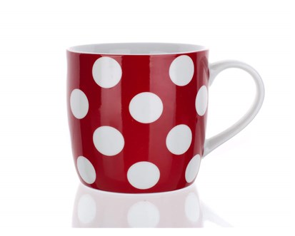 BANQUET Hrnek keramick DOTS 310 ml, erven