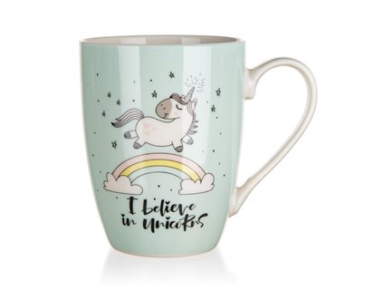 BANQUET Hrnek keramick UNICORN 340 ml, sv.zelen