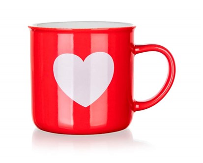 BANQUET Hrnek keramick WHITE HEART 350 ml