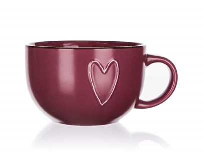 BANQUET Hrnek keramick jumbo HEART 730 ml, bord