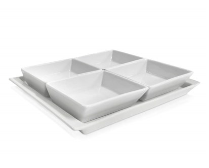 BANQUET Sada misek BIANCA 30 x 20 x 4 cm, 4 + 1 ks