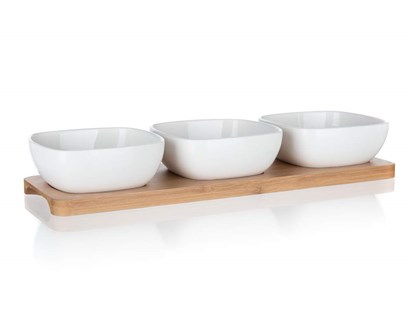 BANQUET Sada misek BRILLANTE Bamboo 33 x 9,7 x 4,7 cm, 3 + 1 ks