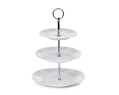 BANQUET Stojan na cukrov porcelnov BAROCCO, 3patrov