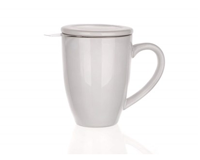 BANQUET Hrnek s vkem a nerezovm stkem BONNET 350 ml, bl, OK
