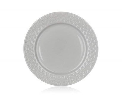 Tal dezertn 19,6cm, relif, hnd, stolovn, KPB-8SEC-BR