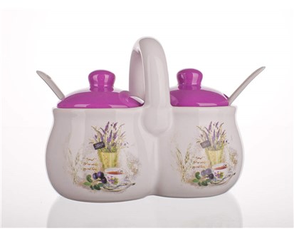 BANQUET Sada keramickch dz se likami LAVENDER 210 ml, 2 ks