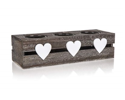 HOME DECOR Svcen na 3 svky 32 x 11 x 8,5 cm