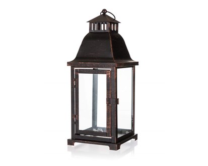 HOME DECOR Lucerna plechov 14 x 14 x 33 cm