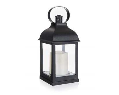 HOME DECOR Lucerna plastov s LED svkou 10 x 10 x 22 cm