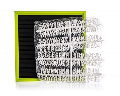 HOME DECOR Tabule s psmeny 30 x 30 cm, rm zelen