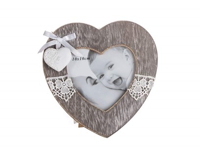 HOME DECOR Rmeek s krajkou LACEWORK, srdce