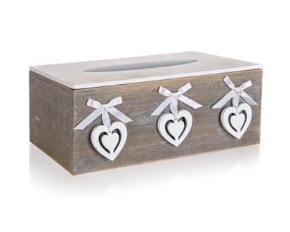 HOME DECOR Krabika na paprov kapesnky SCULPTURE HEART HEART