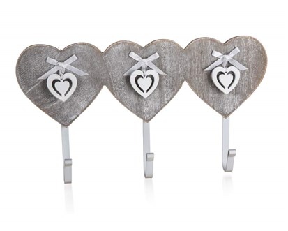 HOME DECOR Vek se 3 hky SCULPTURE HEART HEART