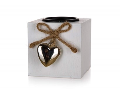 HOME DECOR Svcen METAL HEART 6,5 x 6,5 x 6,5 cm, bl